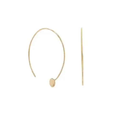 14 Karat Gold Plated Threader Earrings- M H W ACCESSORIES