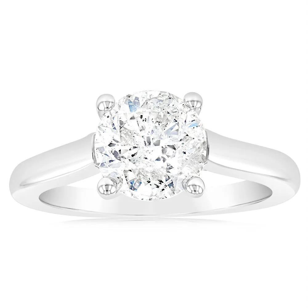 1.40 Carat Solitaire Diamond Ring in 18ct White Gold