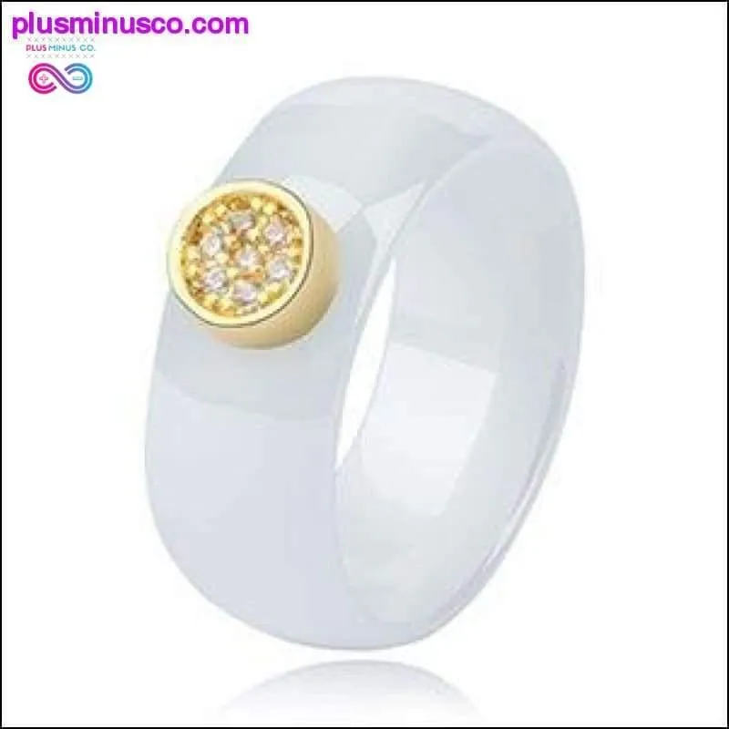 2020 Ring Ceramics 8mm Fashion Exquisite Rhinestone Ceramic