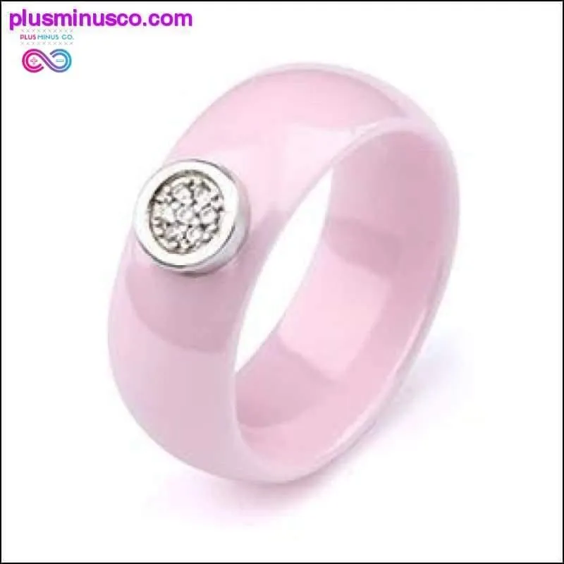 2020 Ring Ceramics 8mm Fashion Exquisite Rhinestone Ceramic