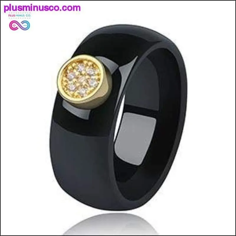 2020 Ring Ceramics 8mm Fashion Exquisite Rhinestone Ceramic