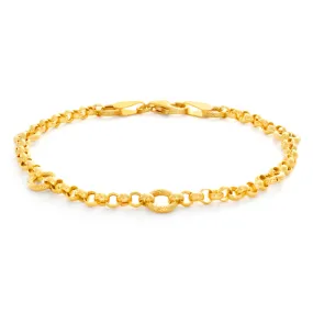 9ct Exquisite Yellow Gold Fancy Bracelet