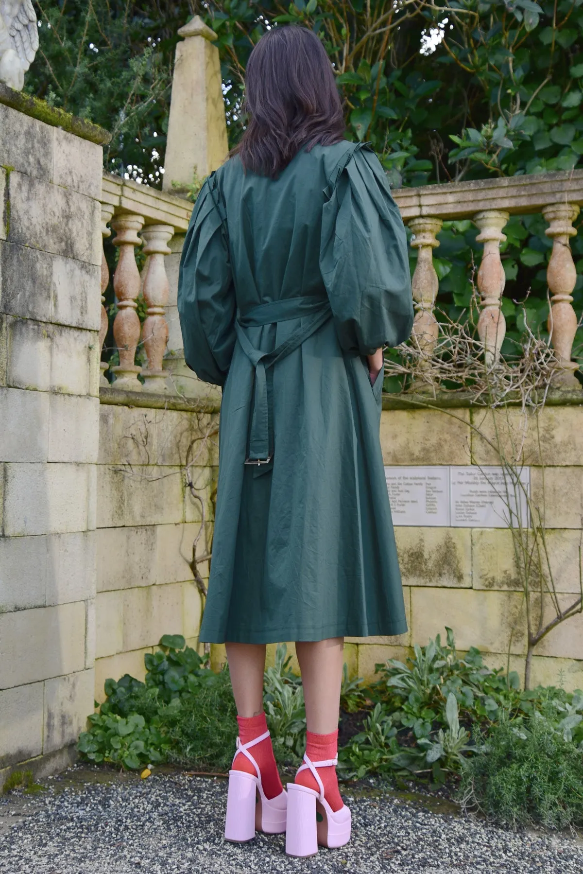 Absolutely Trenched Forest Trench Coat