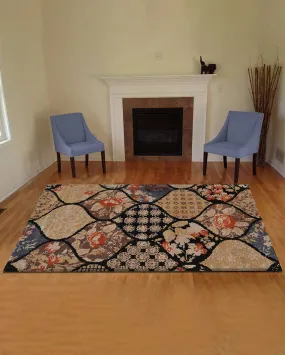 Abstract Exquisite Brown Polyester Carpet