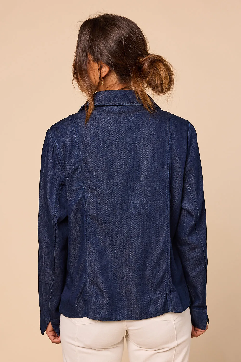 Avalee Tencel Jacket in Dark Wash