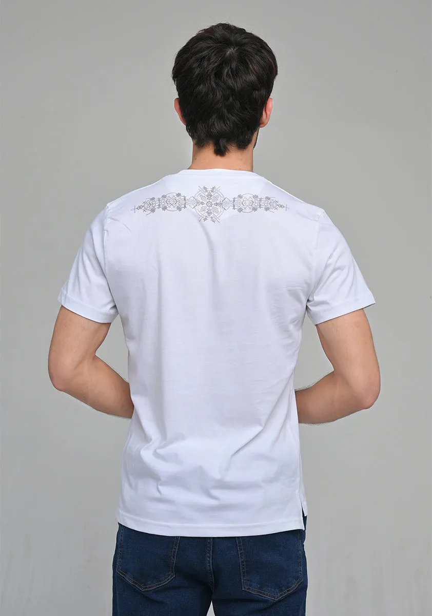 Basic Jersey Round Neck White T-Shirt