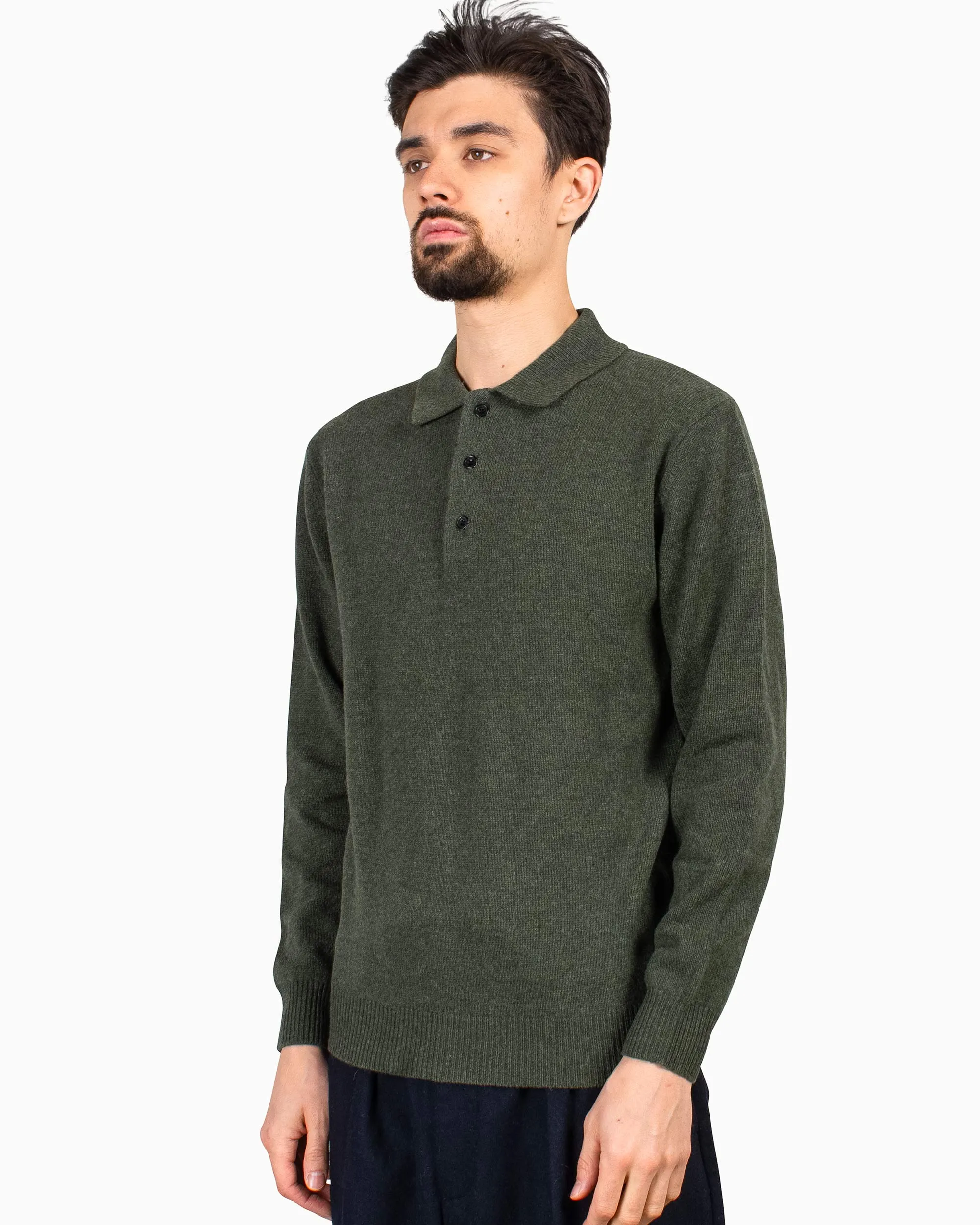 Beams Plus Knit Polo 9G Green