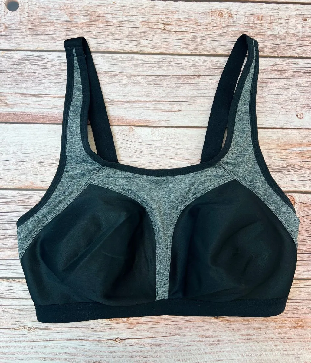 Black Grey High Impact Sports Bra