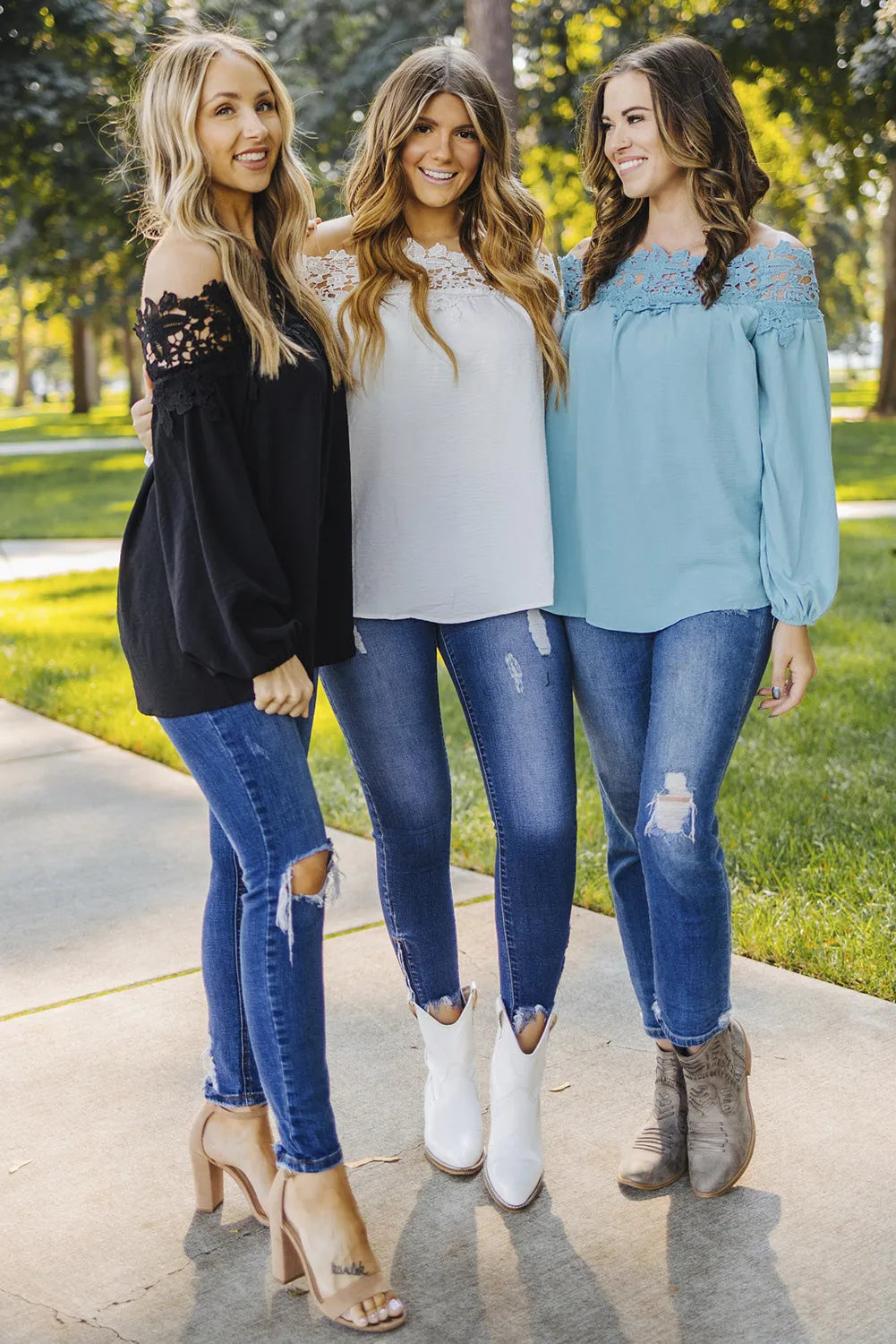 Blooming Lace Off The Shoulder Top