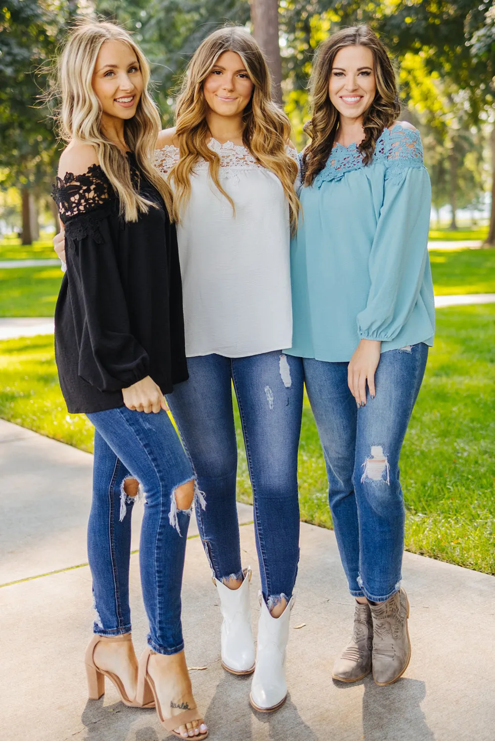 Blooming Lace Off The Shoulder Top