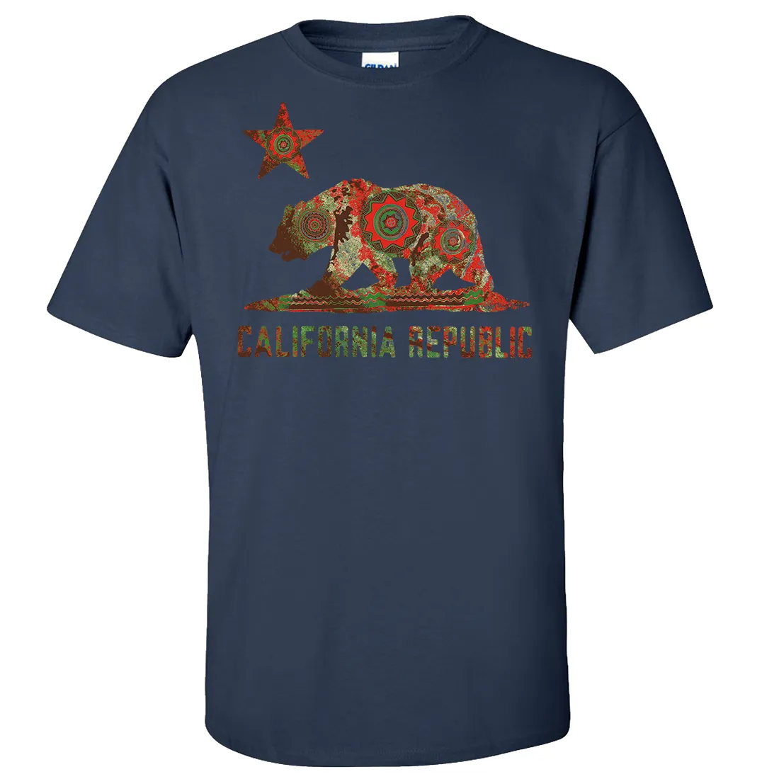 California Chumash Mandala Bear Asst Colors T-shirt/tee