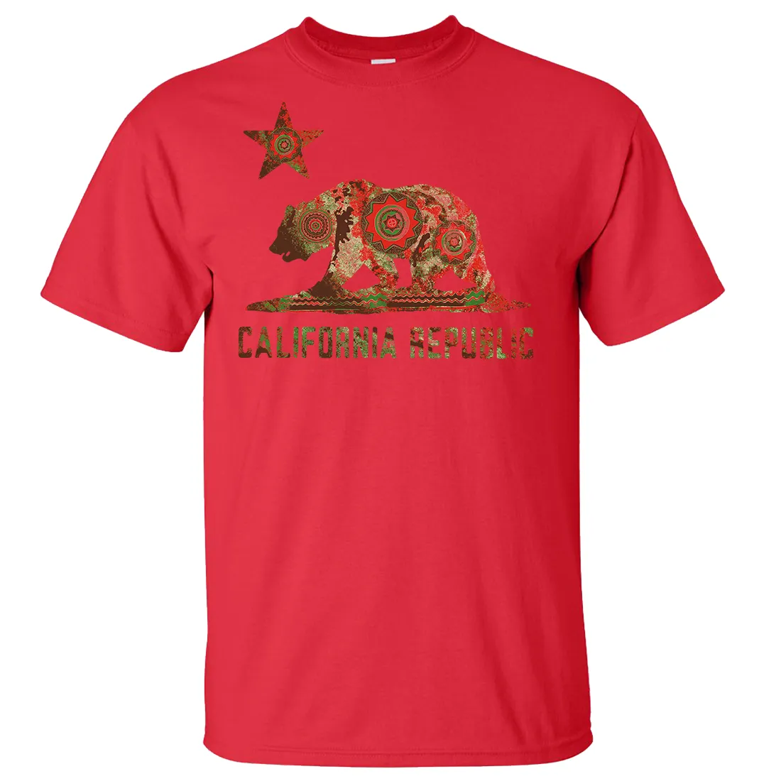 California Chumash Mandala Bear Asst Colors T-shirt/tee