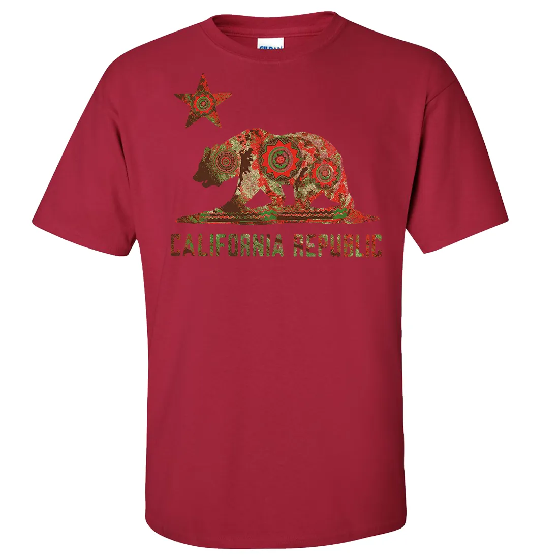 California Chumash Mandala Bear Asst Colors T-shirt/tee