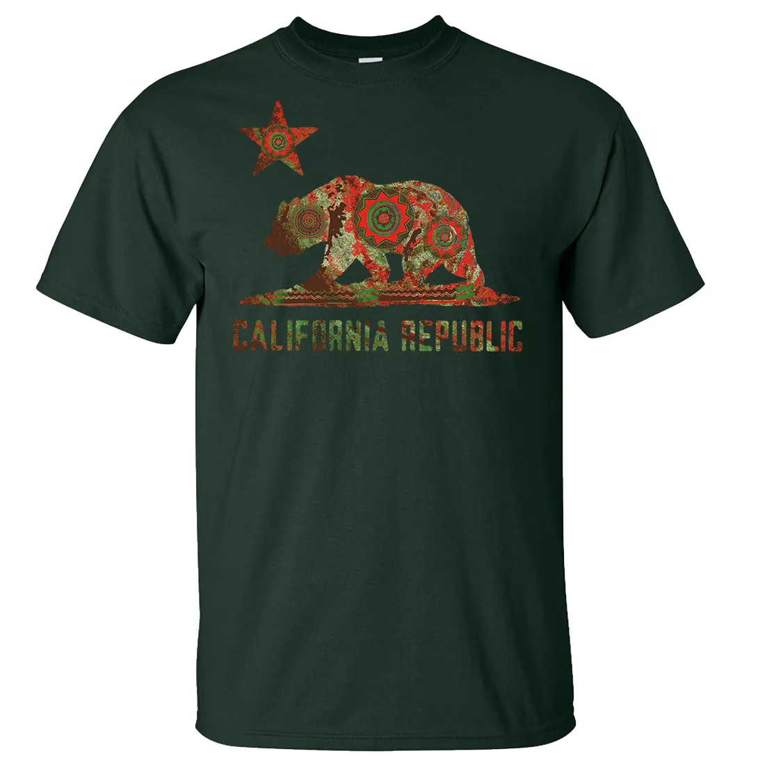 California Chumash Mandala Bear Asst Colors T-shirt/tee