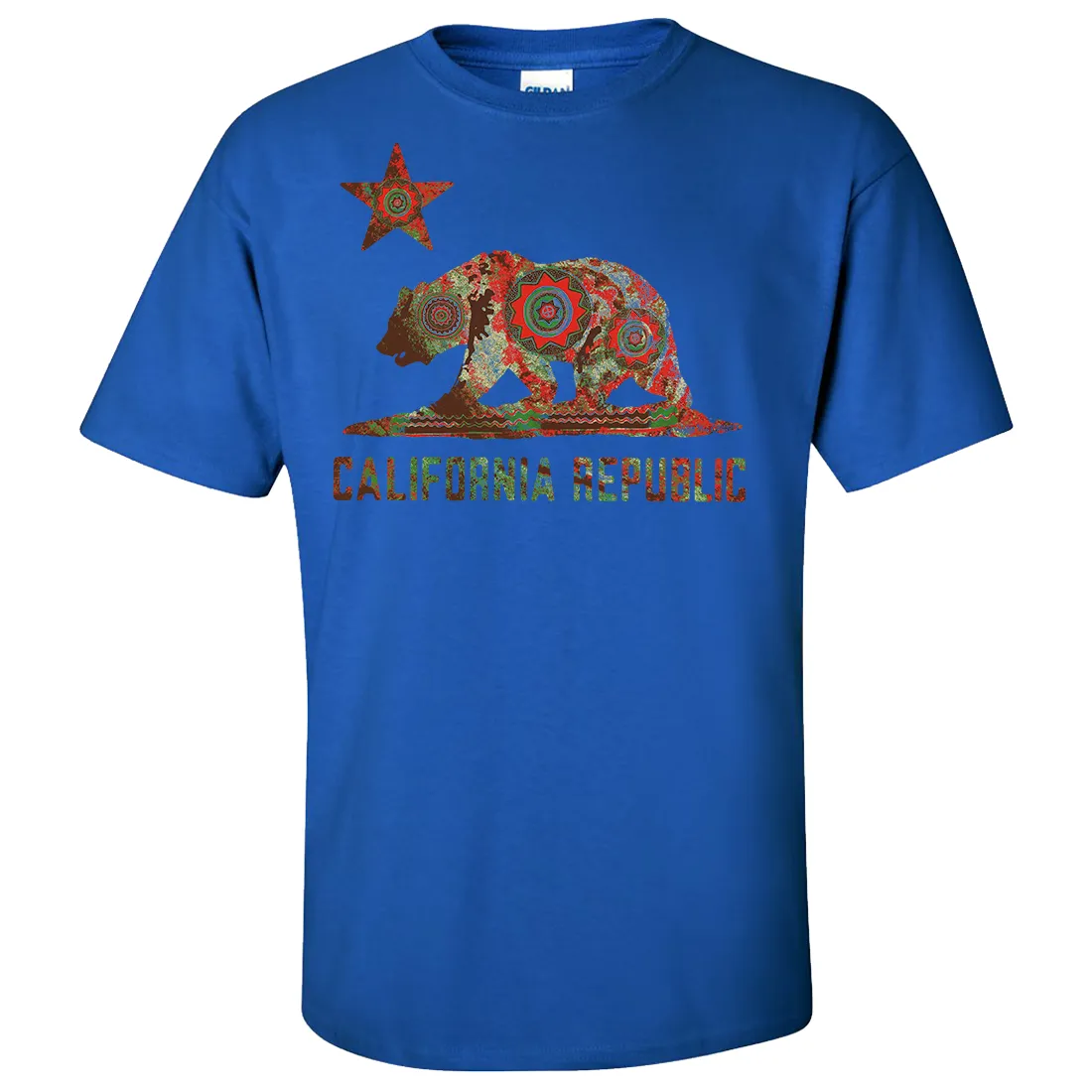 California Chumash Mandala Bear Asst Colors T-shirt/tee