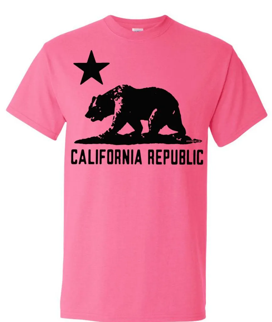 California Flag Oversized Black Silhouette T-shirt/tee