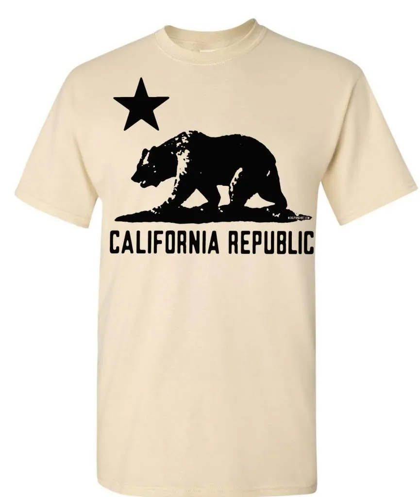 California Flag Oversized Black Silhouette T-shirt/tee