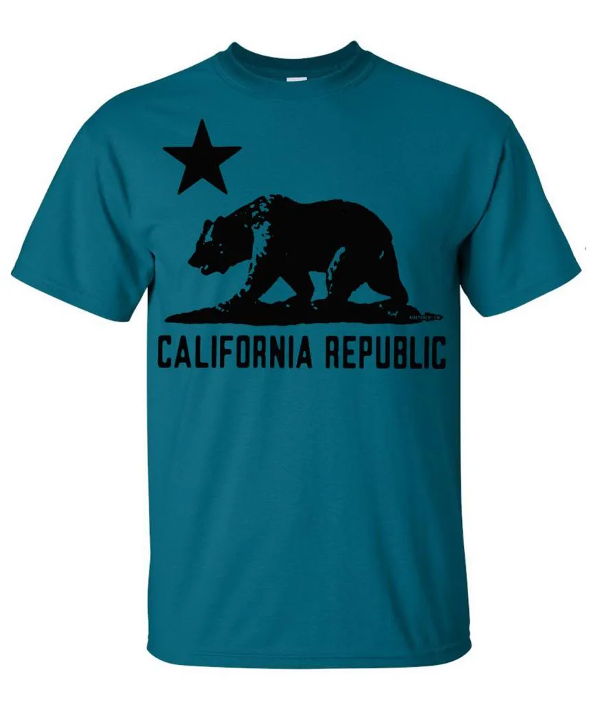 California Flag Oversized Black Silhouette T-shirt/tee