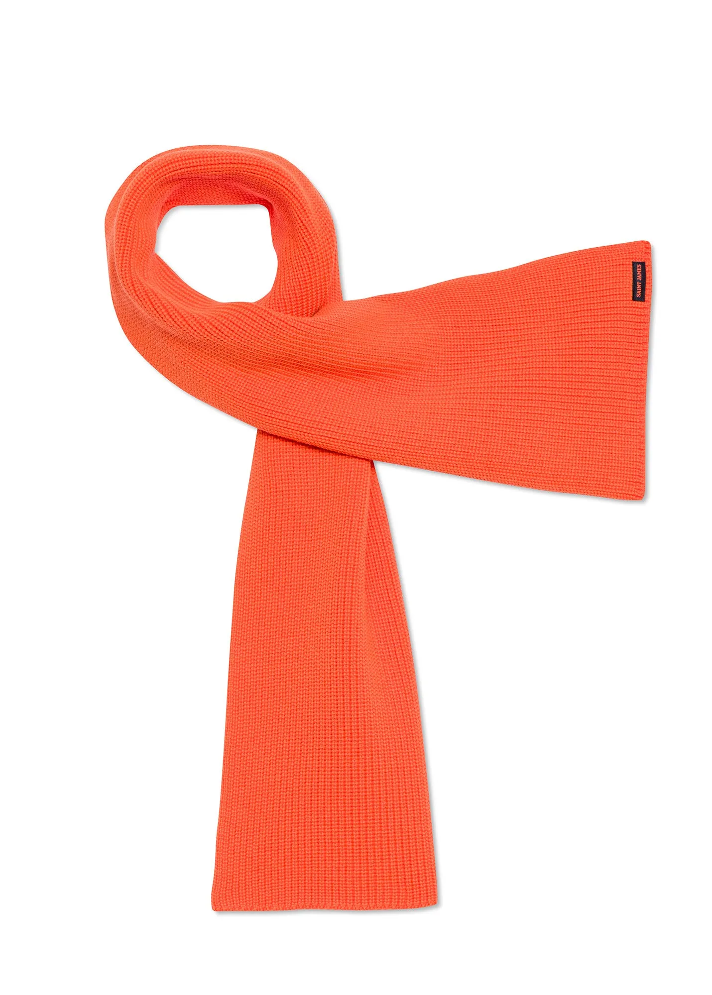 Canoe scarf - in purl knit (ORANGE FLUO)