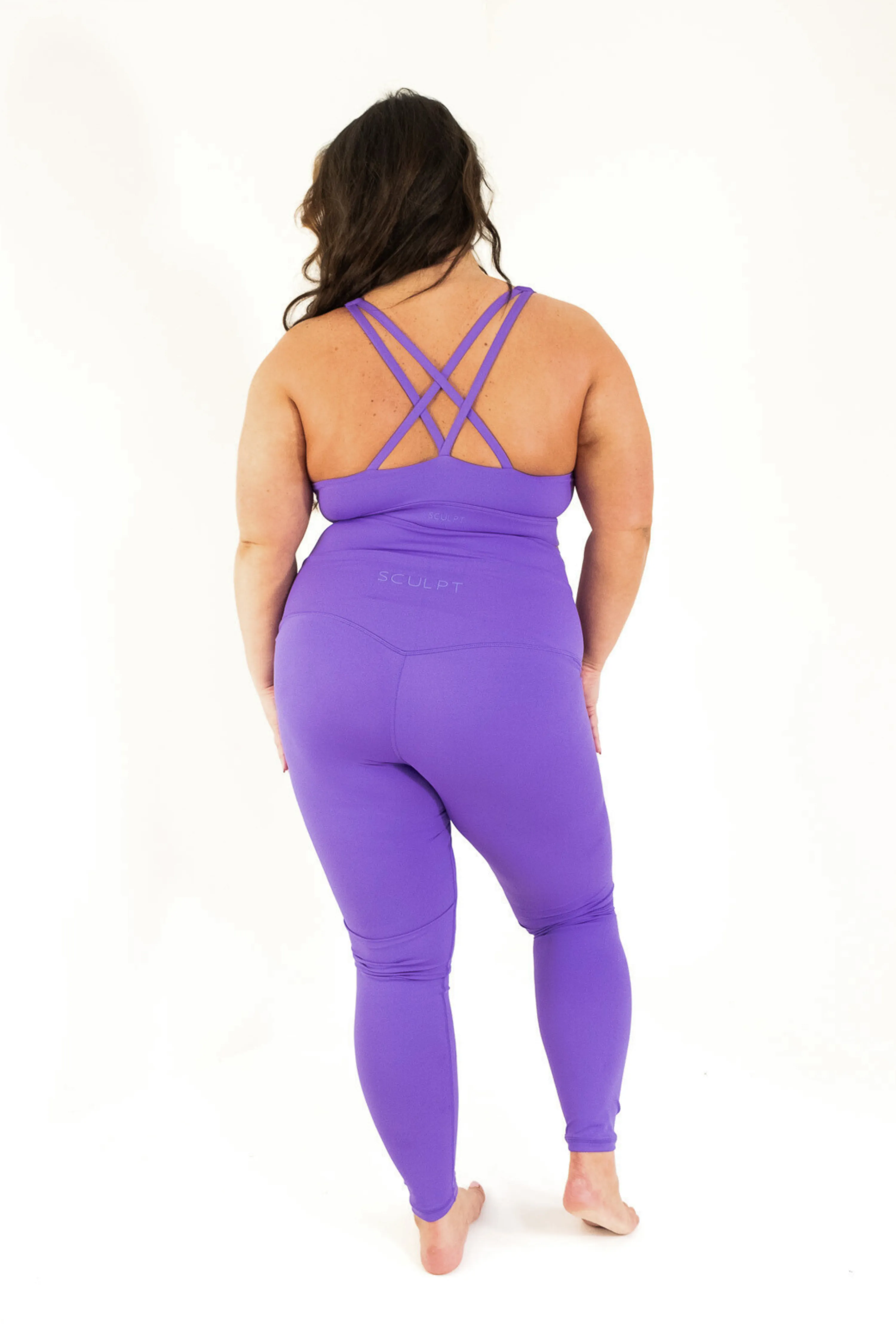 Cross Back Sports Bra Violet