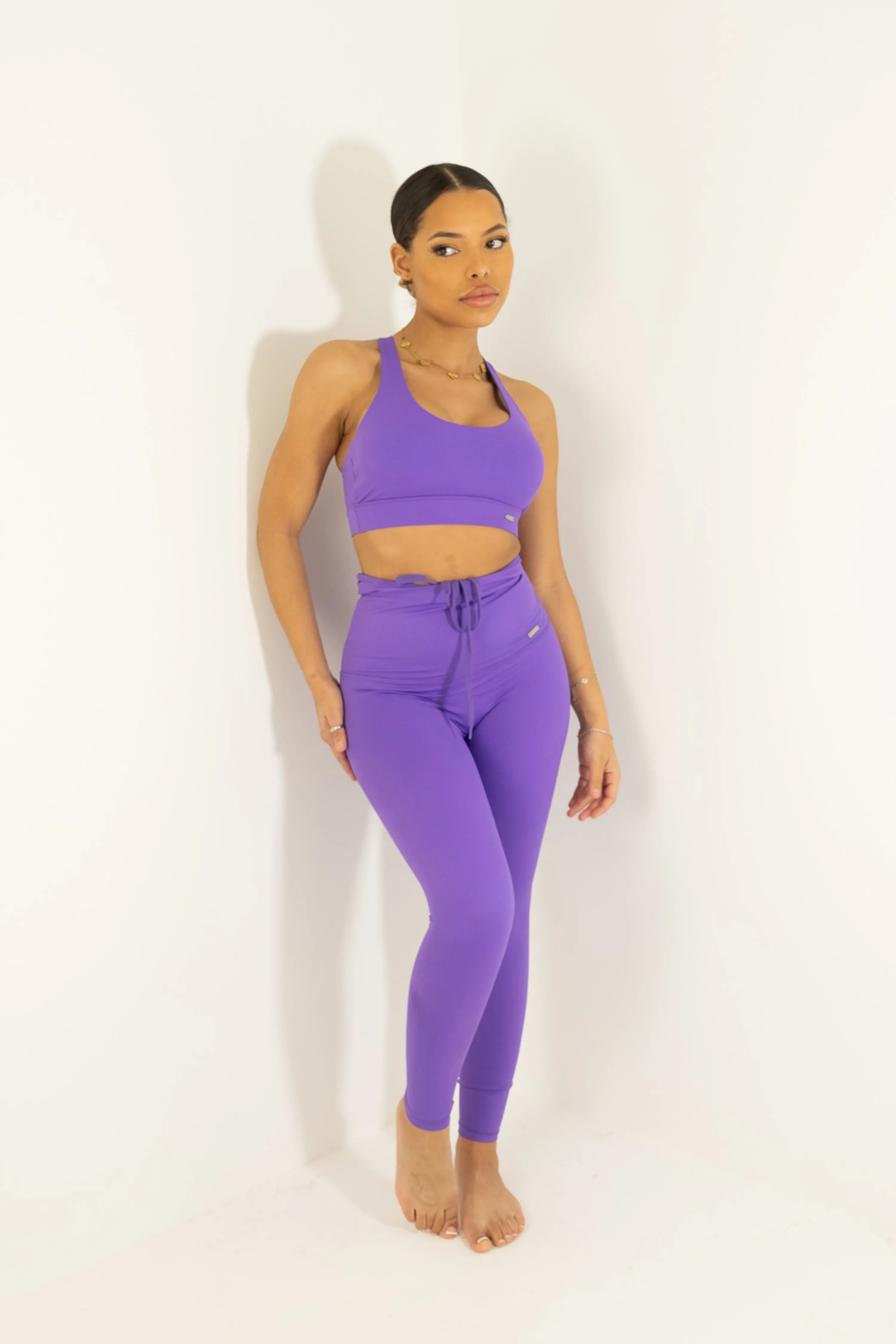 Cross Back Sports Bra Violet