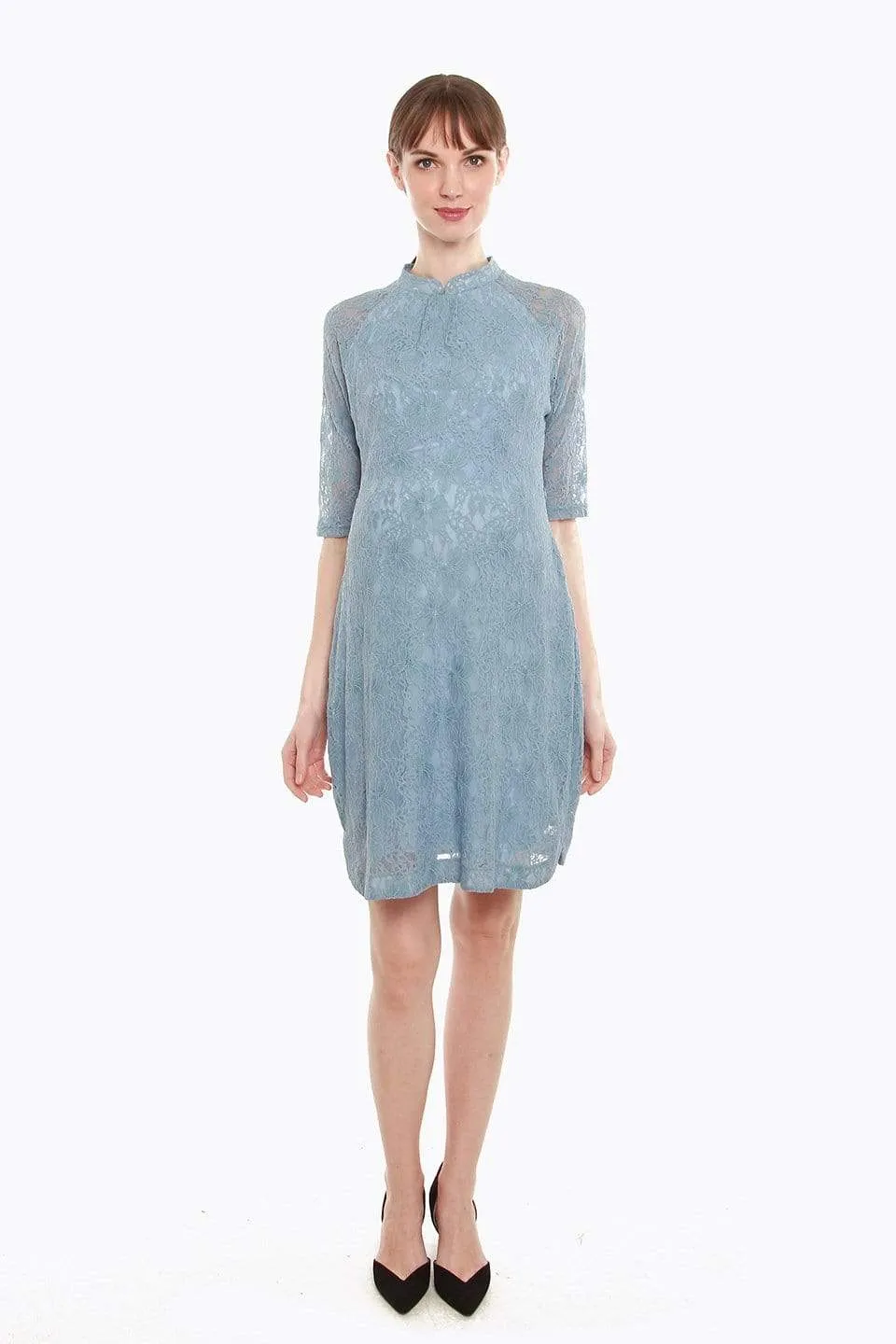 Curtis Maternity Dress Pigeon Blue