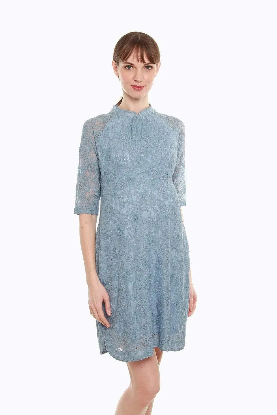 Curtis Maternity Dress Pigeon Blue