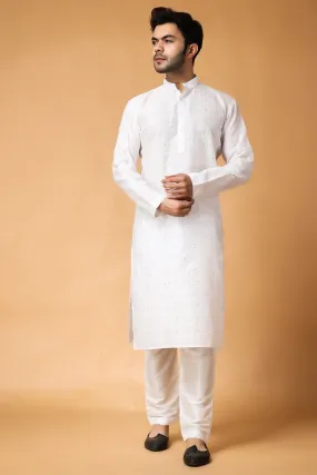 Exquisite Ivory Woven Kurta