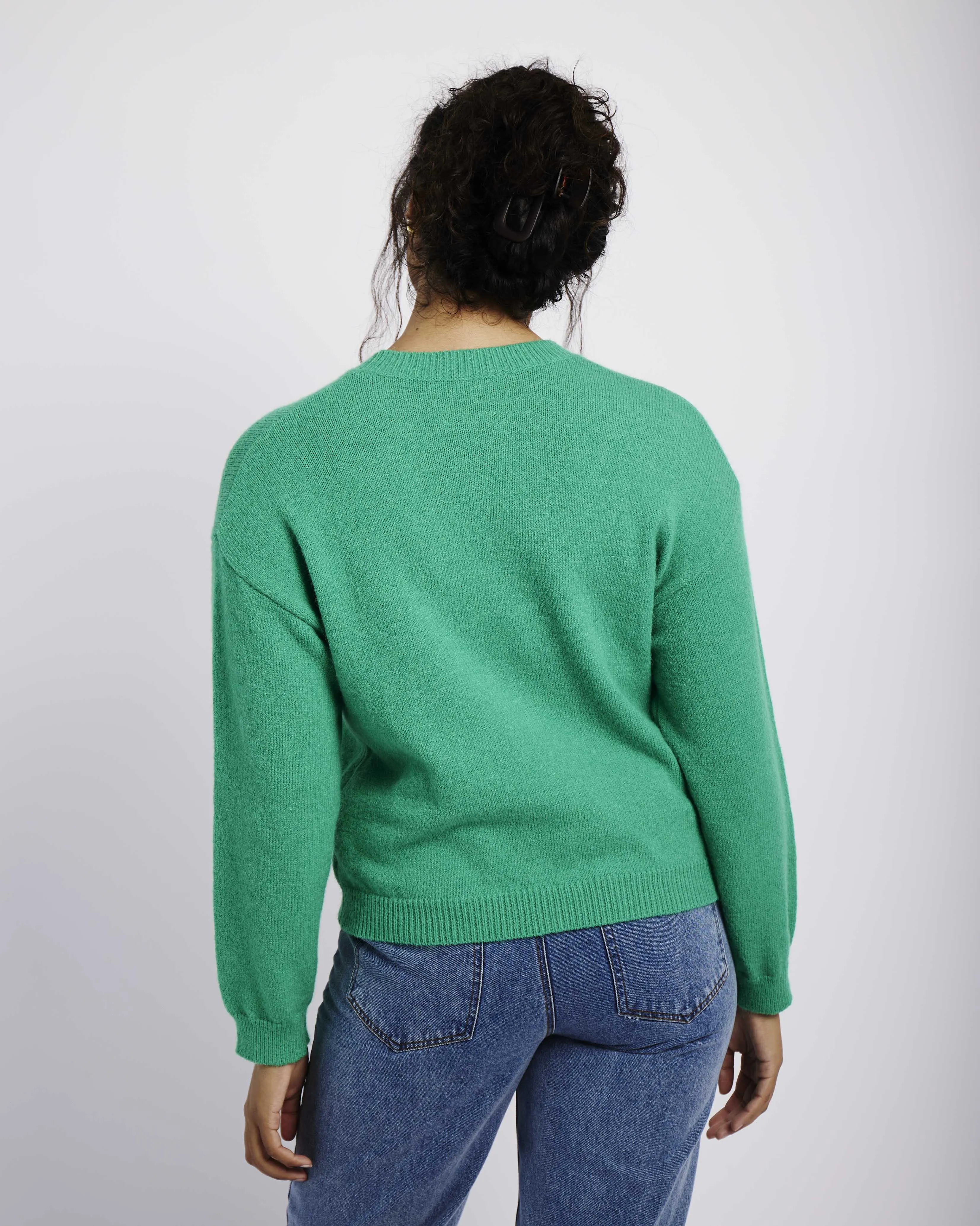 Heart Jumper in Green/Lilac