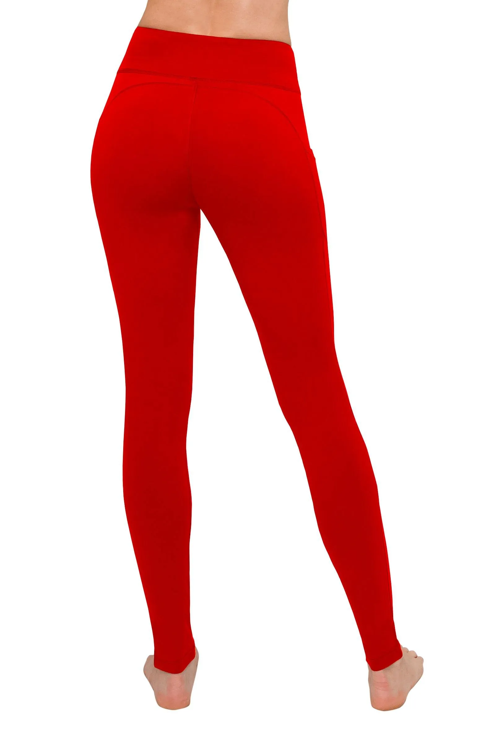 High Waist Leggings - Side Slanted Pocket