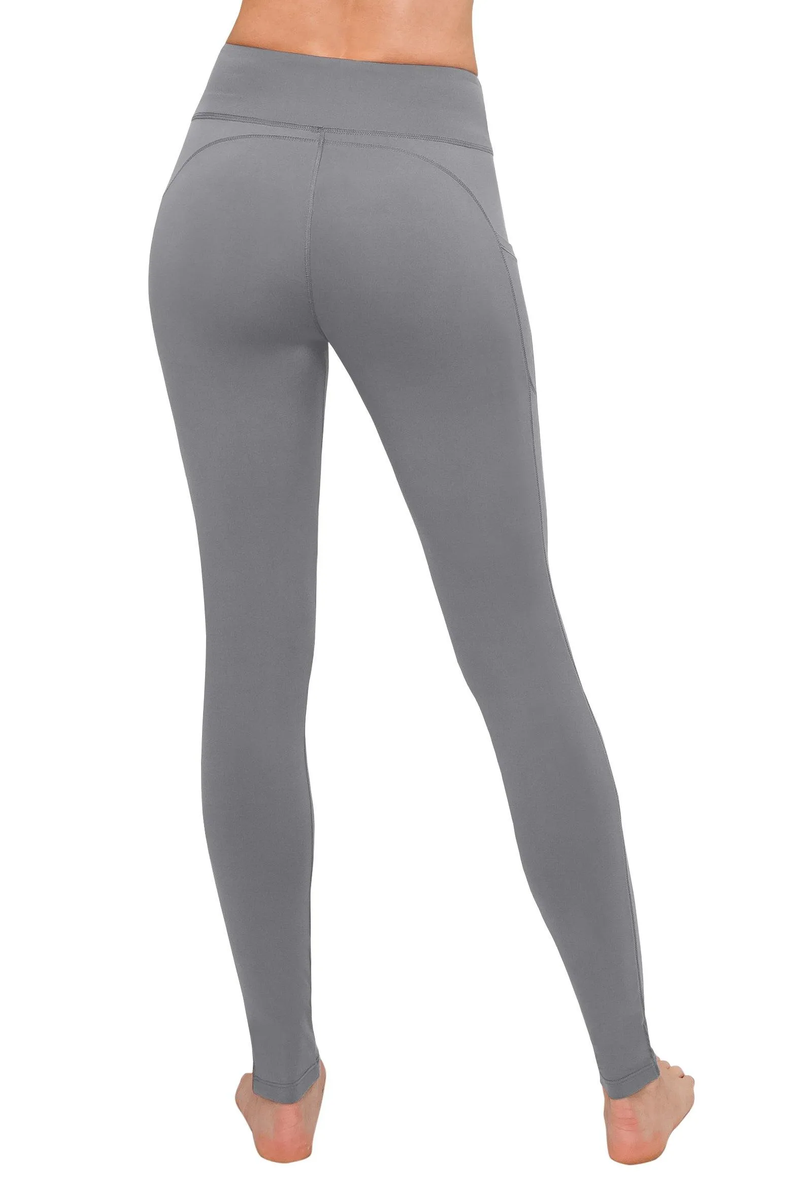 High Waist Leggings - Side Slanted Pocket