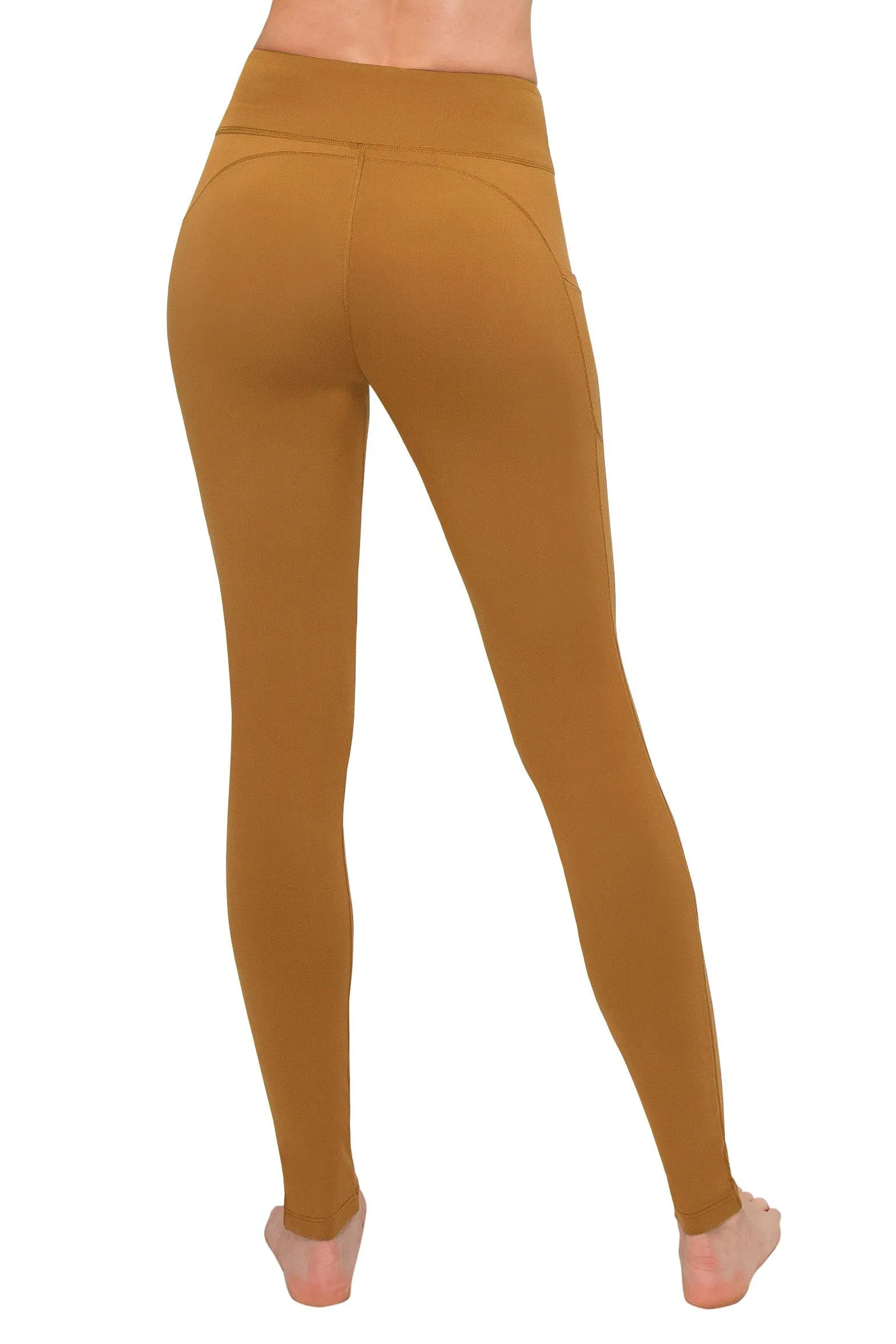 High Waist Leggings - Side Slanted Pocket