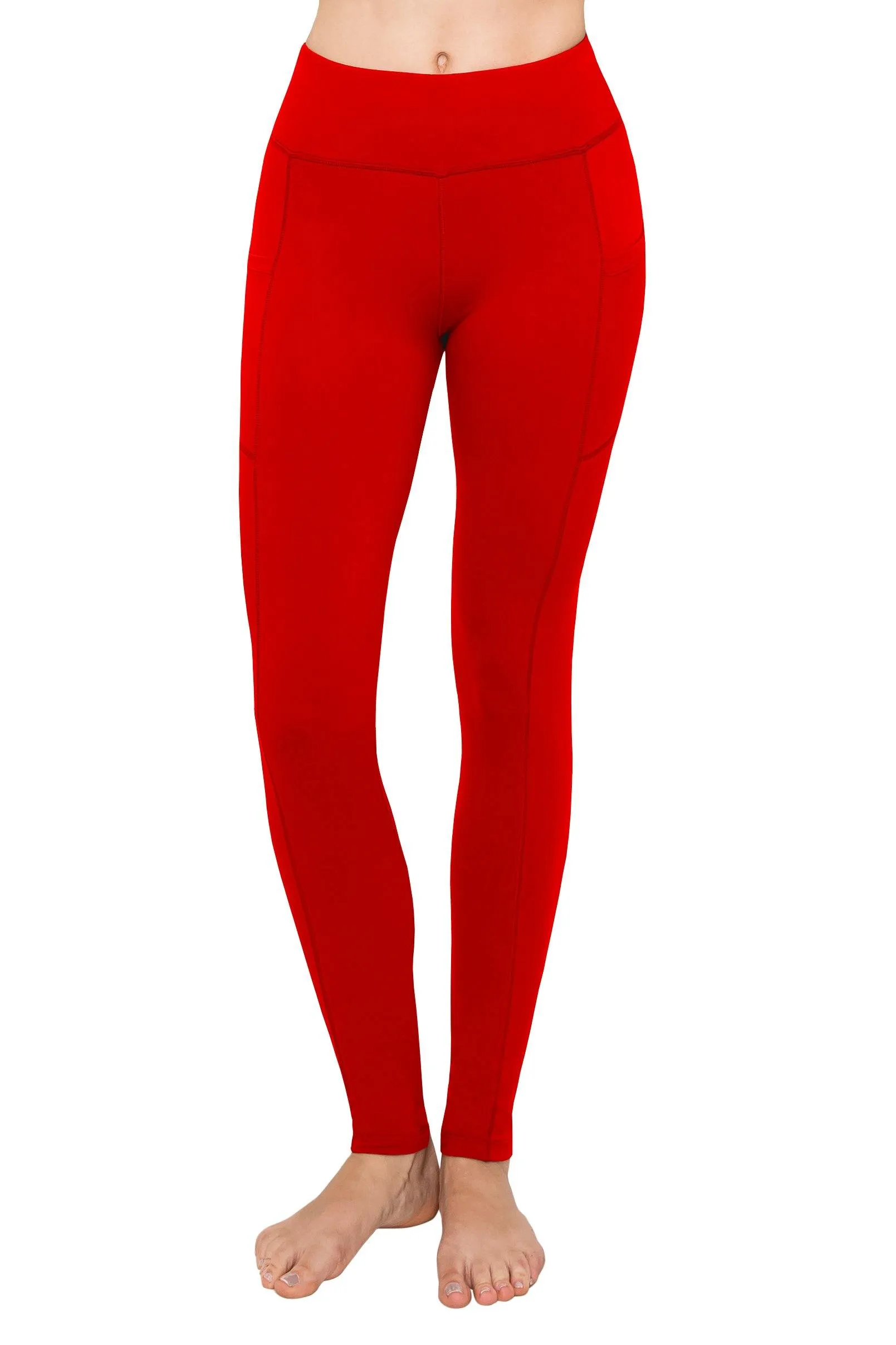 High Waist Leggings - Side Slanted Pocket