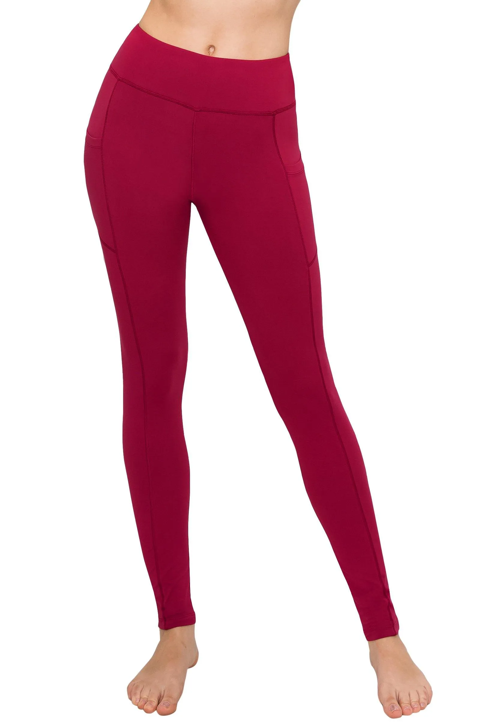 High Waist Leggings - Side Slanted Pocket