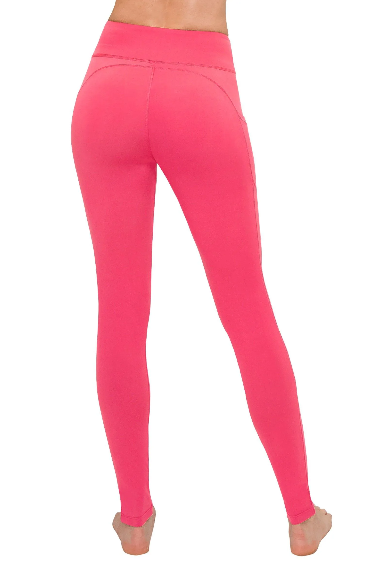 High Waist Leggings - Side Slanted Pocket