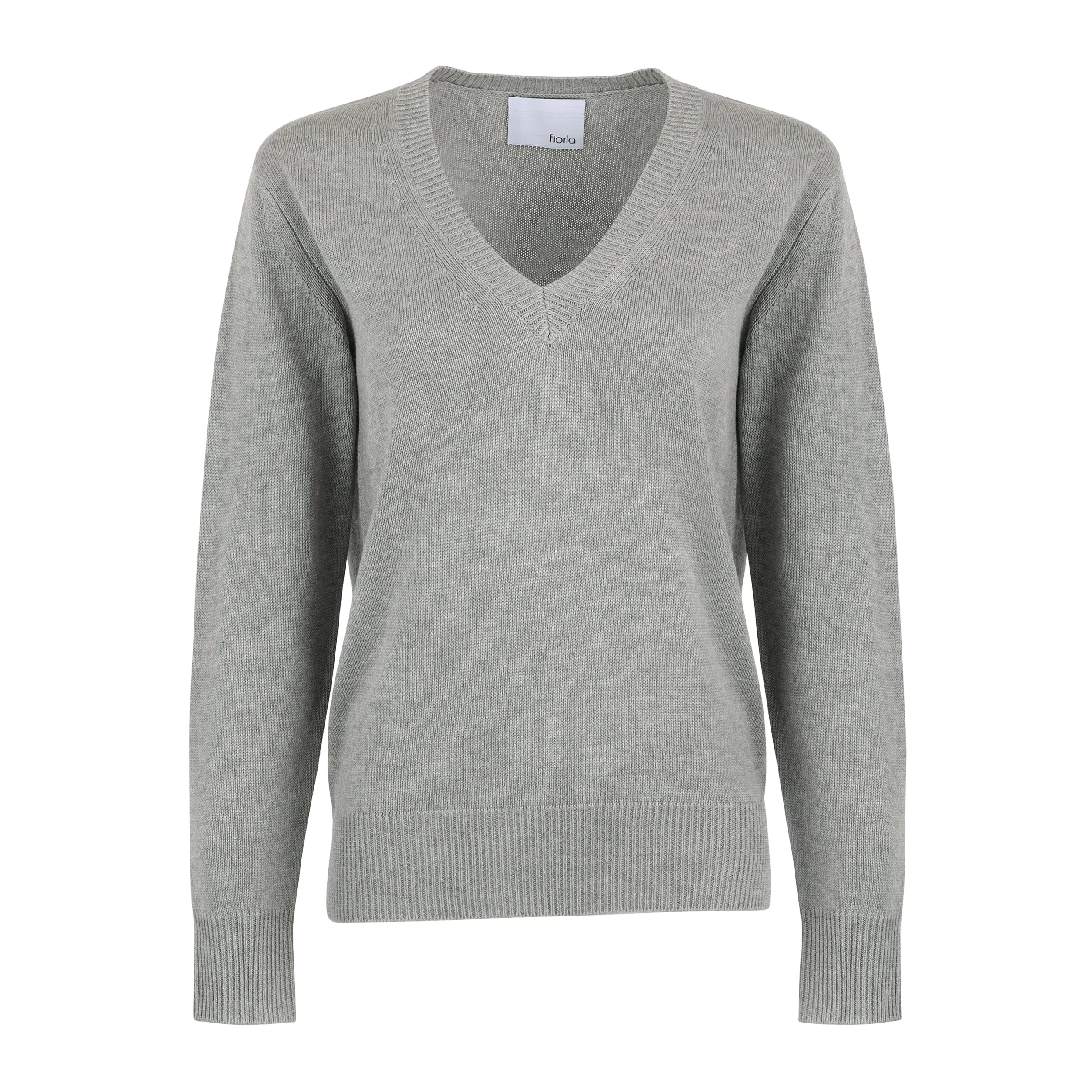 Jules V-neck Knit Sweater - Fog