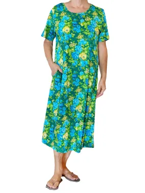 La Cera Floral Printed A-Line Dress