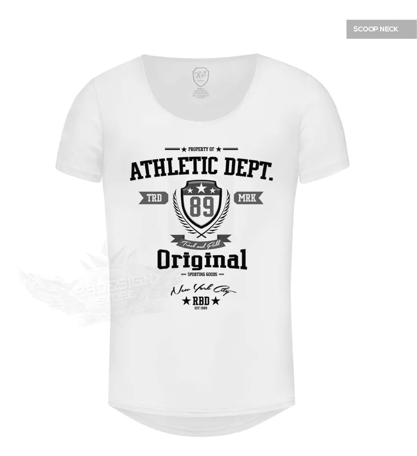 Men's Designer White T-shirt Property of RBD Athletic Dept. MD888BL