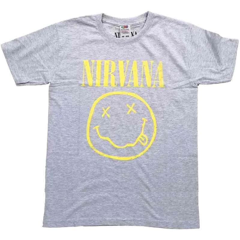 Nirvana Kids T-Shirt - Smiley Face - Grey