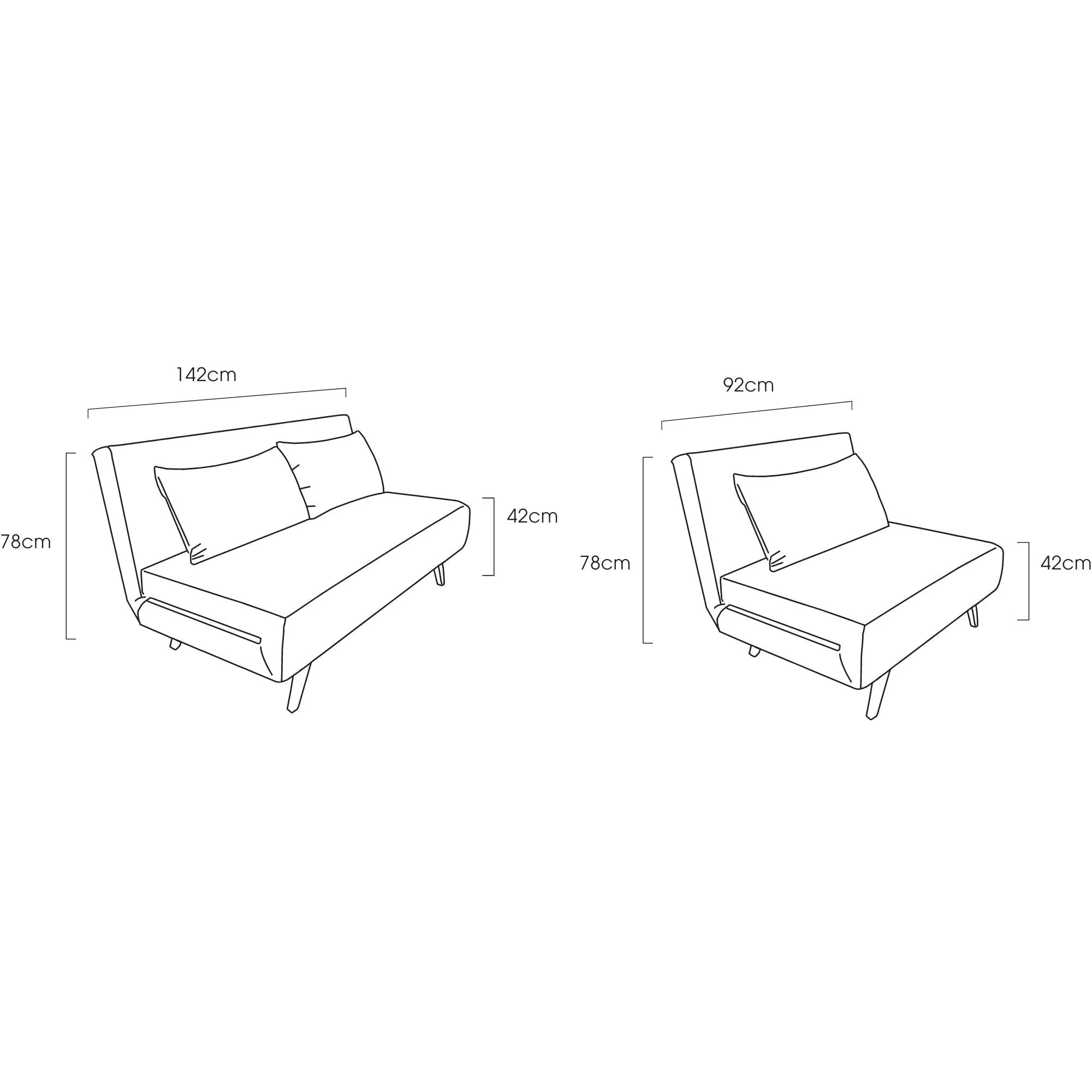 Percy Single Sofa Bed - Natural