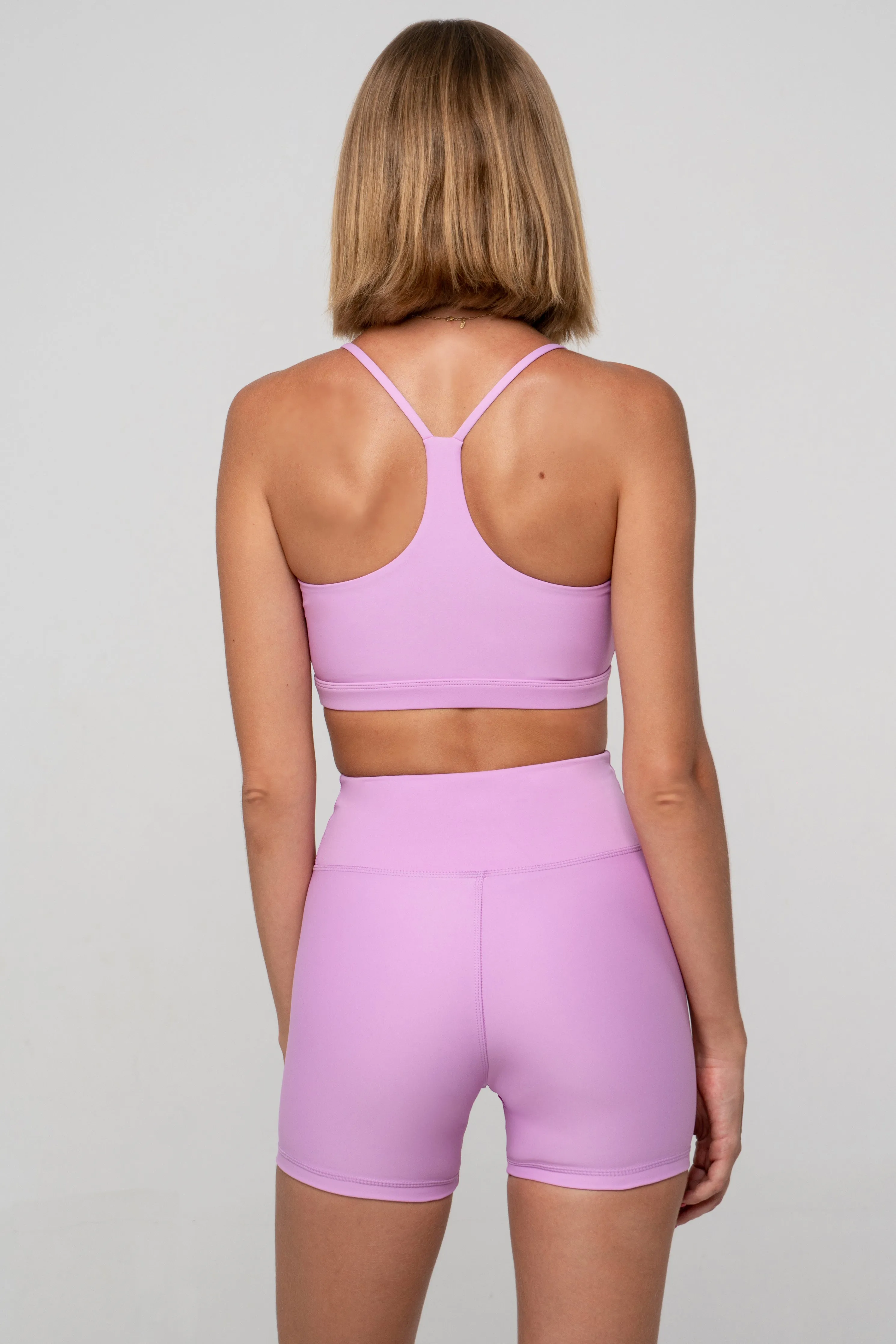 Pia Racerback Sports Bra | Recycled Polyester | Cyclamen