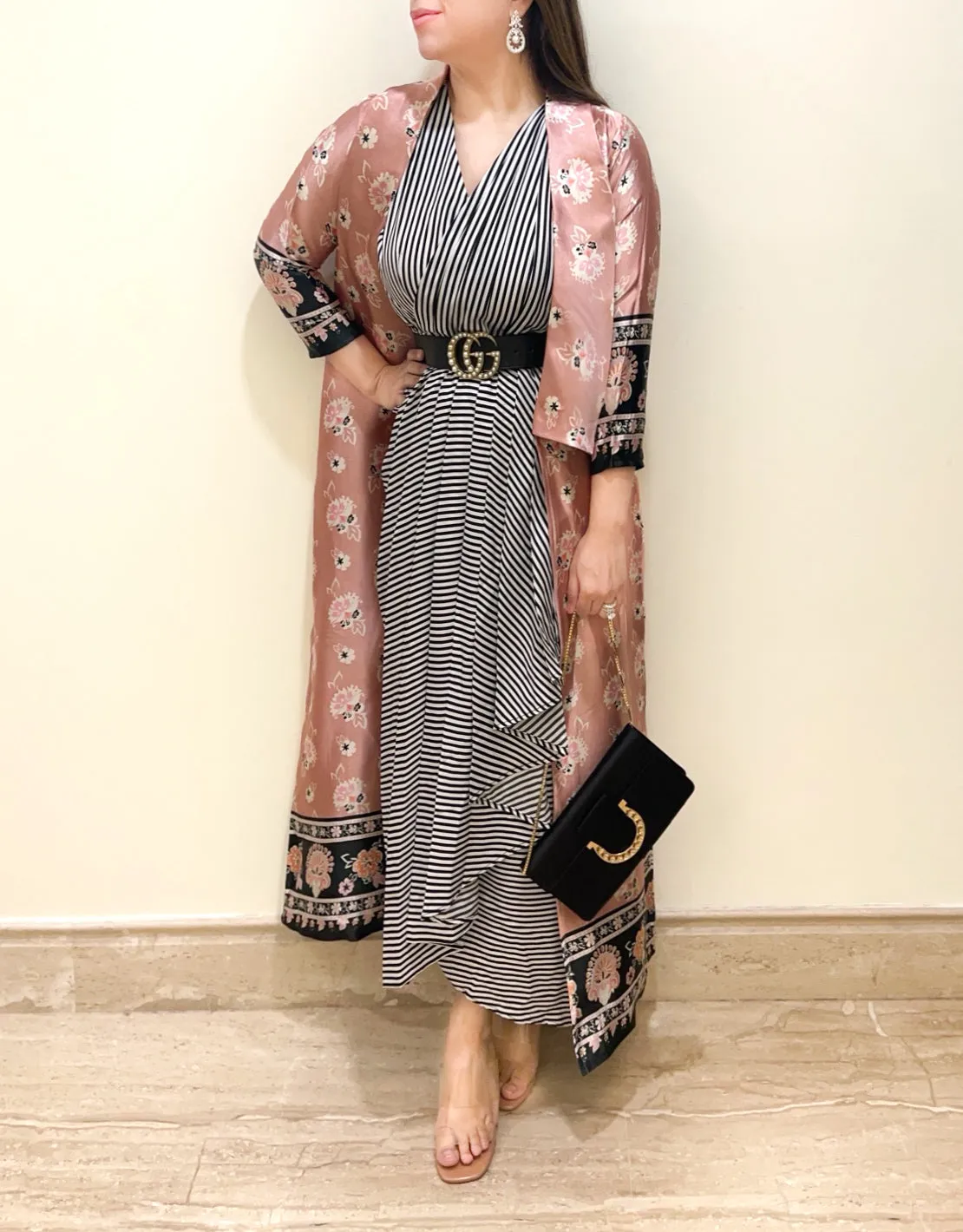 Print On Print Drape Maxi