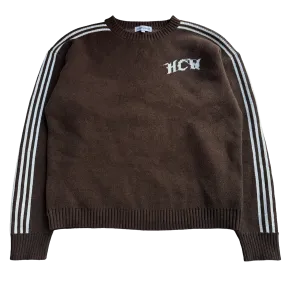 TRACK KNIT (BROWN/WHITE)