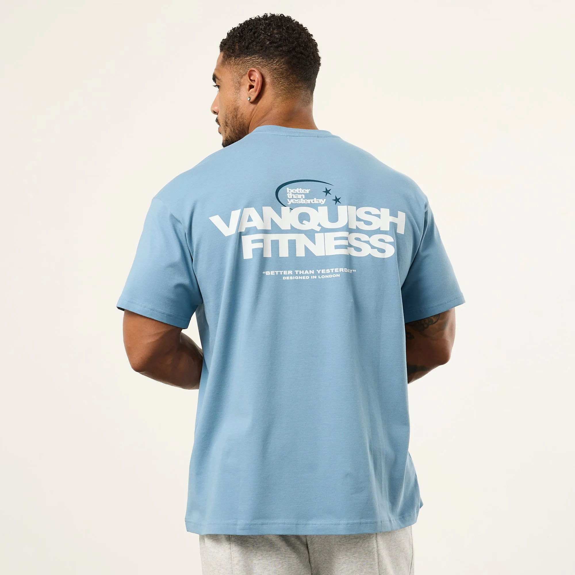 Vanquish TSP Since 2015 Blue Oversized T Shirt