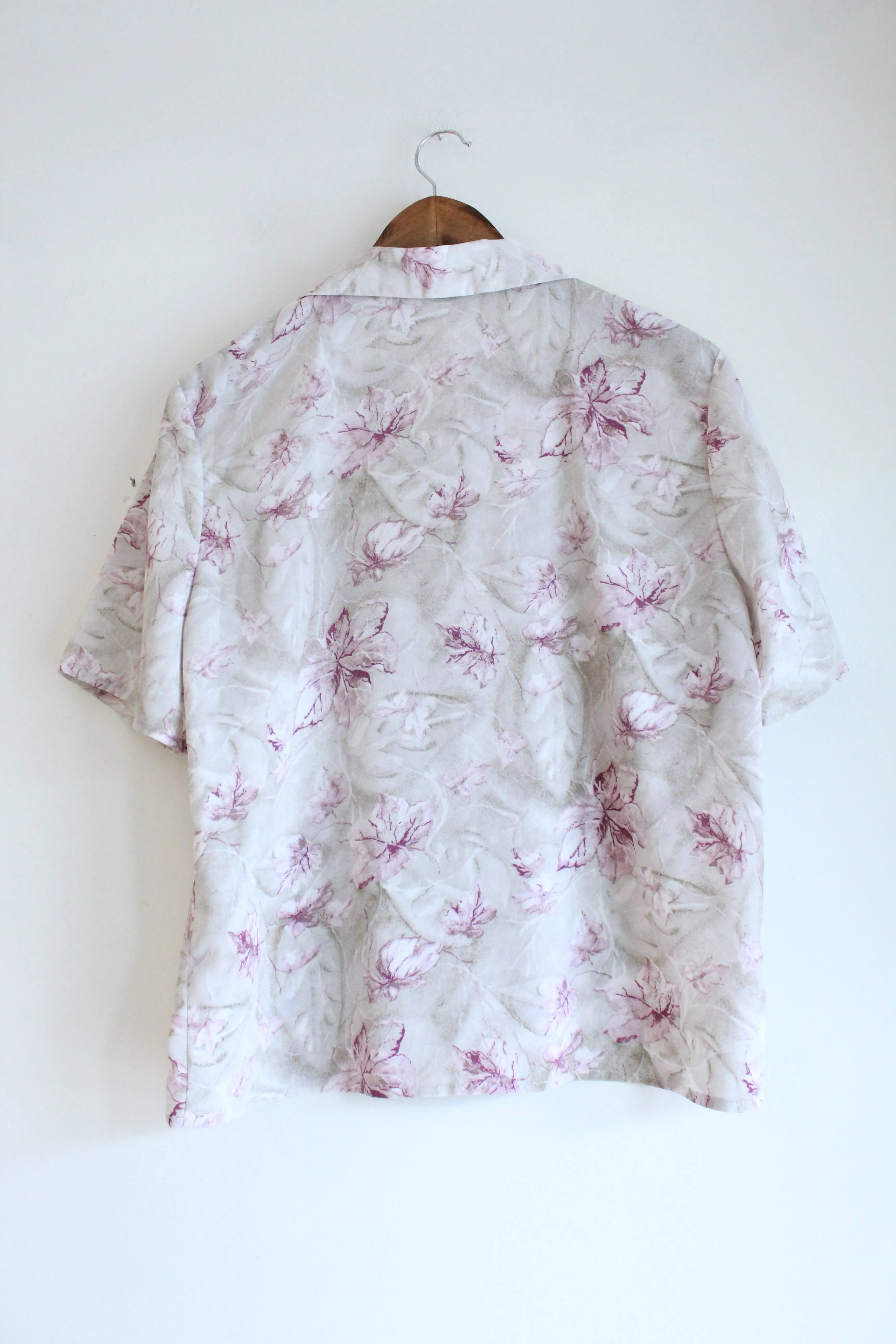 Vintage Blouse with Leaf Print