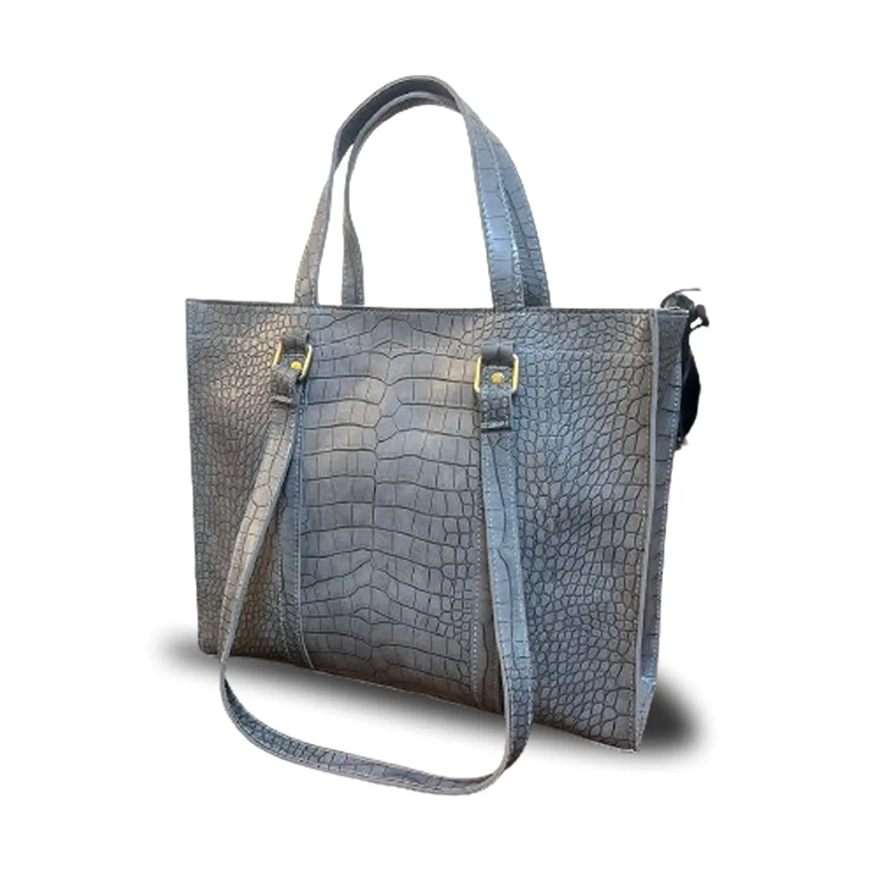 ZARA 2Pc GREY CROCODILE BAG