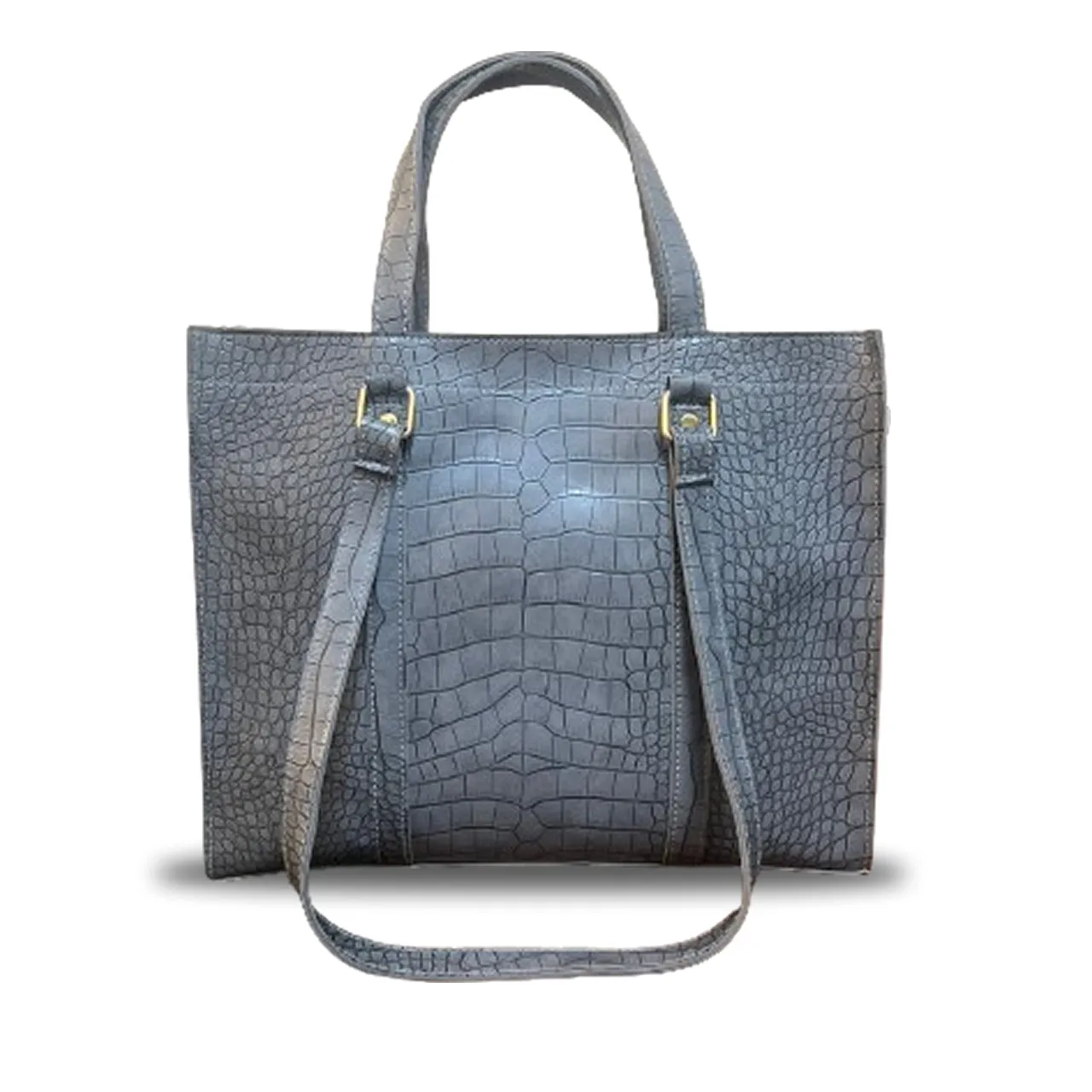 ZARA 2Pc GREY CROCODILE BAG